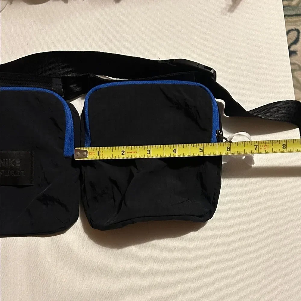 Nike Black Belt Bag with Blue Trim